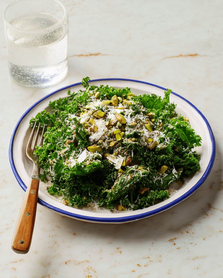Lolita’s Kale Salad with Toasted Pistachios and Lemon Vinaigrette Recipe