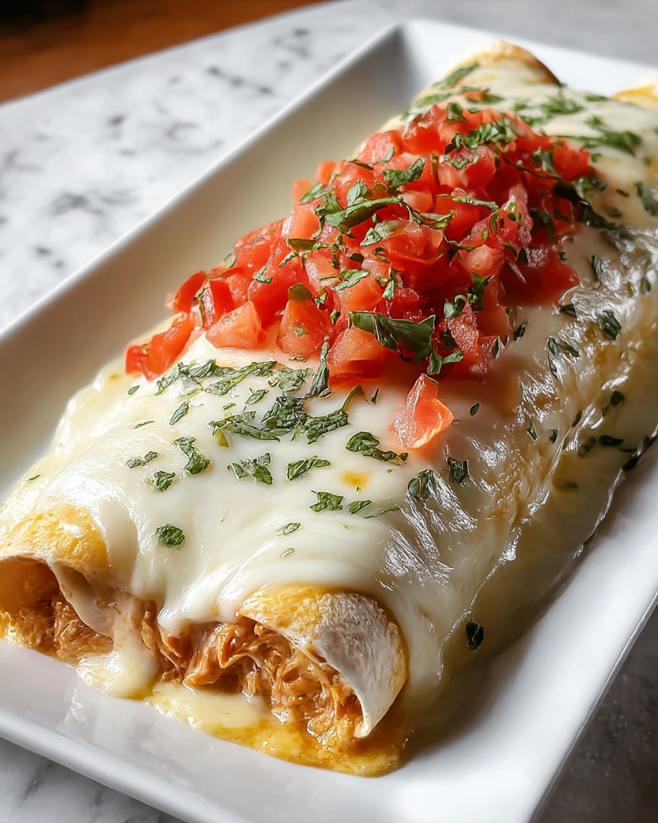 Creamy Queso Chicken Enchiladas for Effortless Family Dinners Recipe - Recipe Image