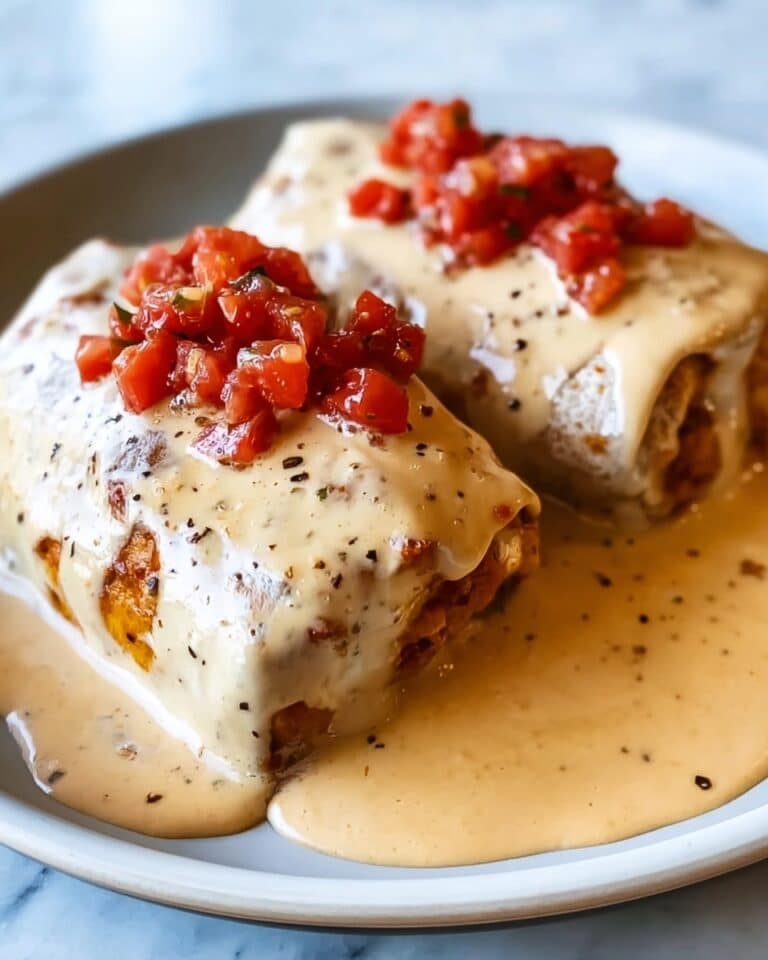 Cheesy Chicken Enchiladas with Creamy Sauce Recipe