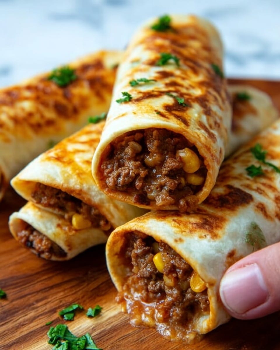 Crispy Beef Chimichangas: The Ultimate Mexican Delight Recipe - Recipe Image