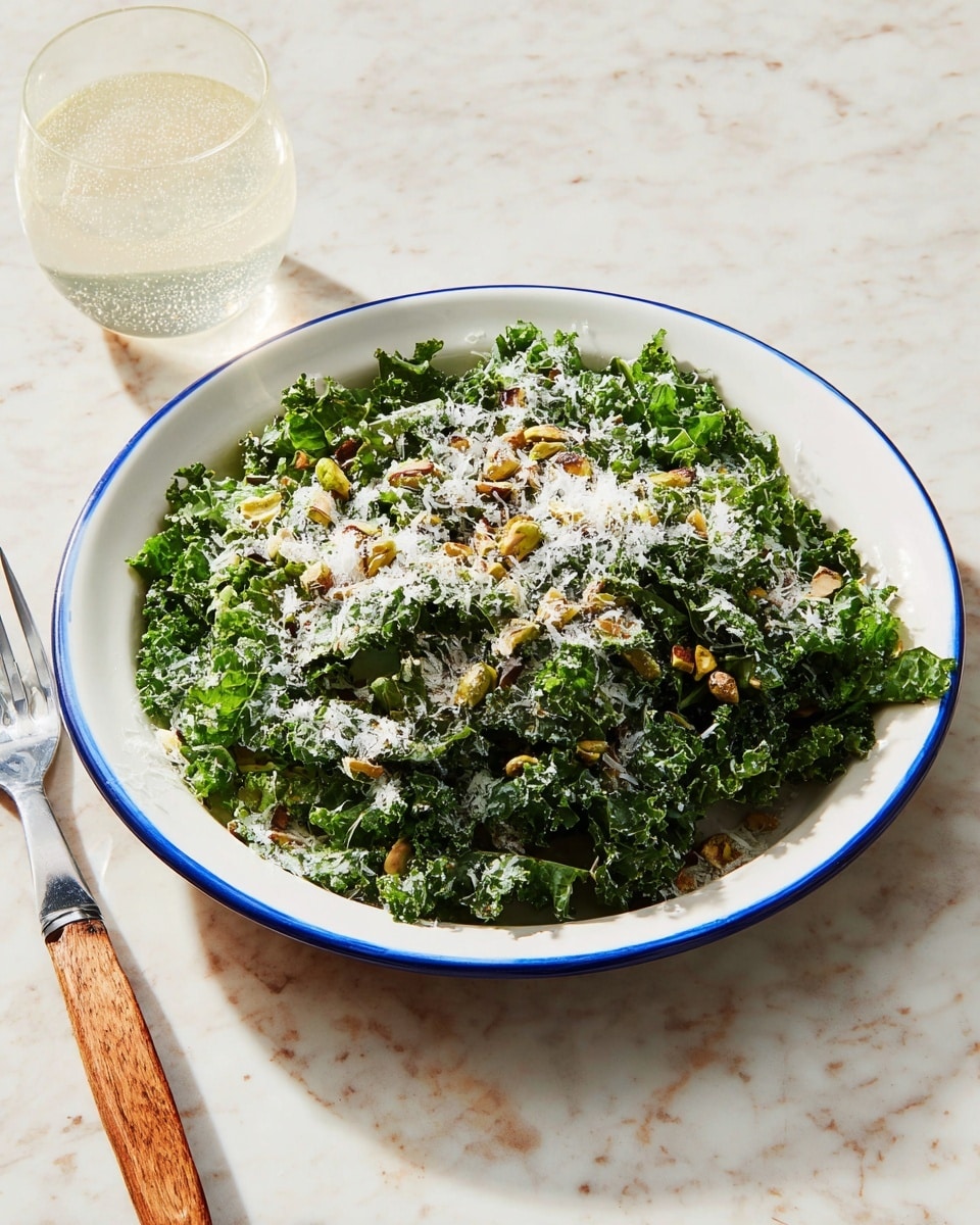 Lolita's Kale Salad with Toasted Pistachios and Lemon Vinaigrette Recipe - Recipe Image