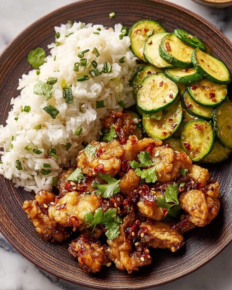 Sheet Pan Hot Honey Garlic Chicken and Zucchini Recipe