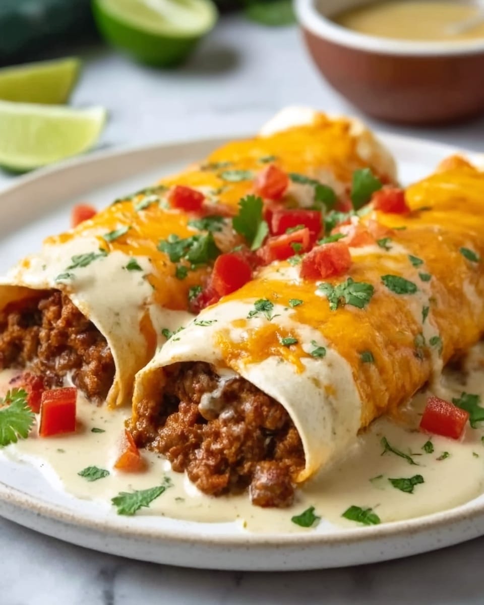 Jalapeño Popper Cheesy Chicken Enchiladas Recipe - Recipe Image