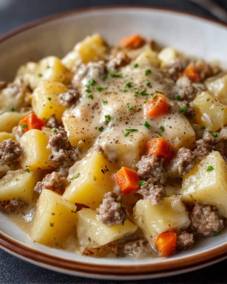 Creamy One-Pan Meat and Potato Skillet Recipe