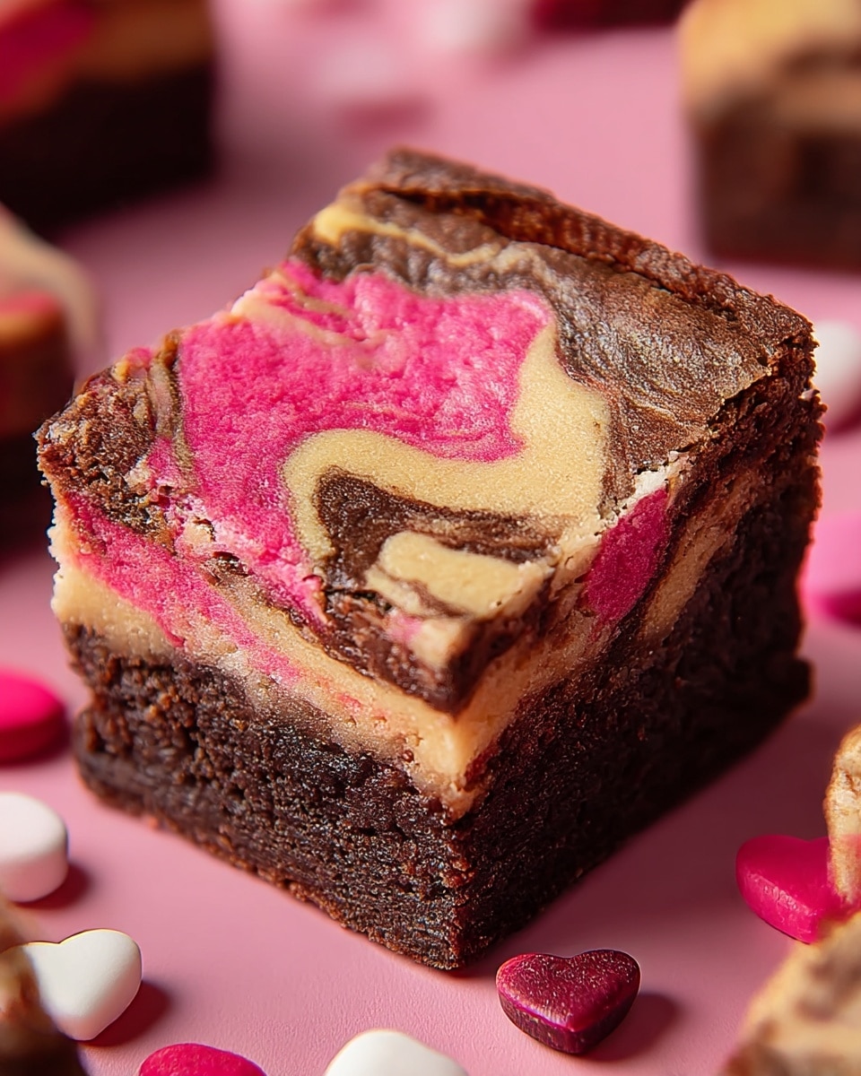 Valentine Brookies (Brownie + Sugar Cookie Swirls) Recipe - Recipe Image