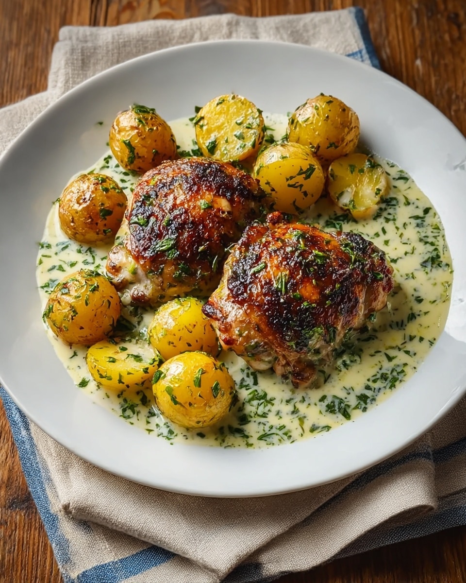 Garlic Parmesan Chicken and Potatoes Recipe - Recipe Image