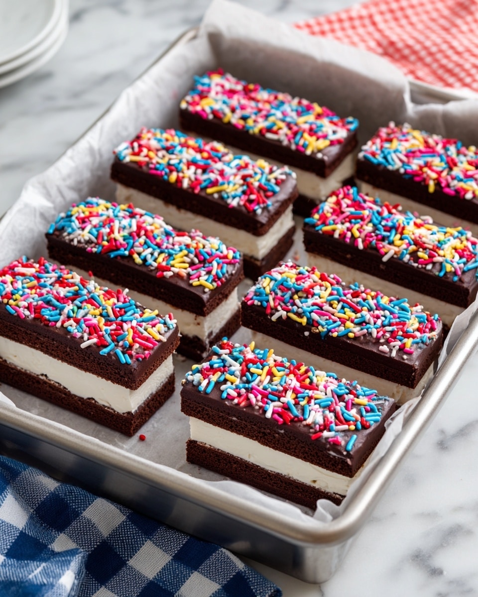 Patriotic Mini Ice Cream Sandwiches Recipe - Recipe Image