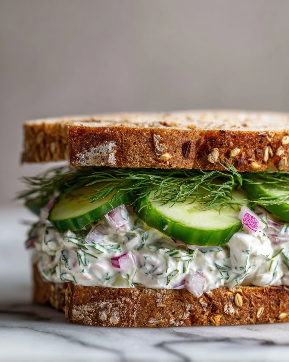 Easy Cucumber Salad Sandwiches Recipe - Recipe Image