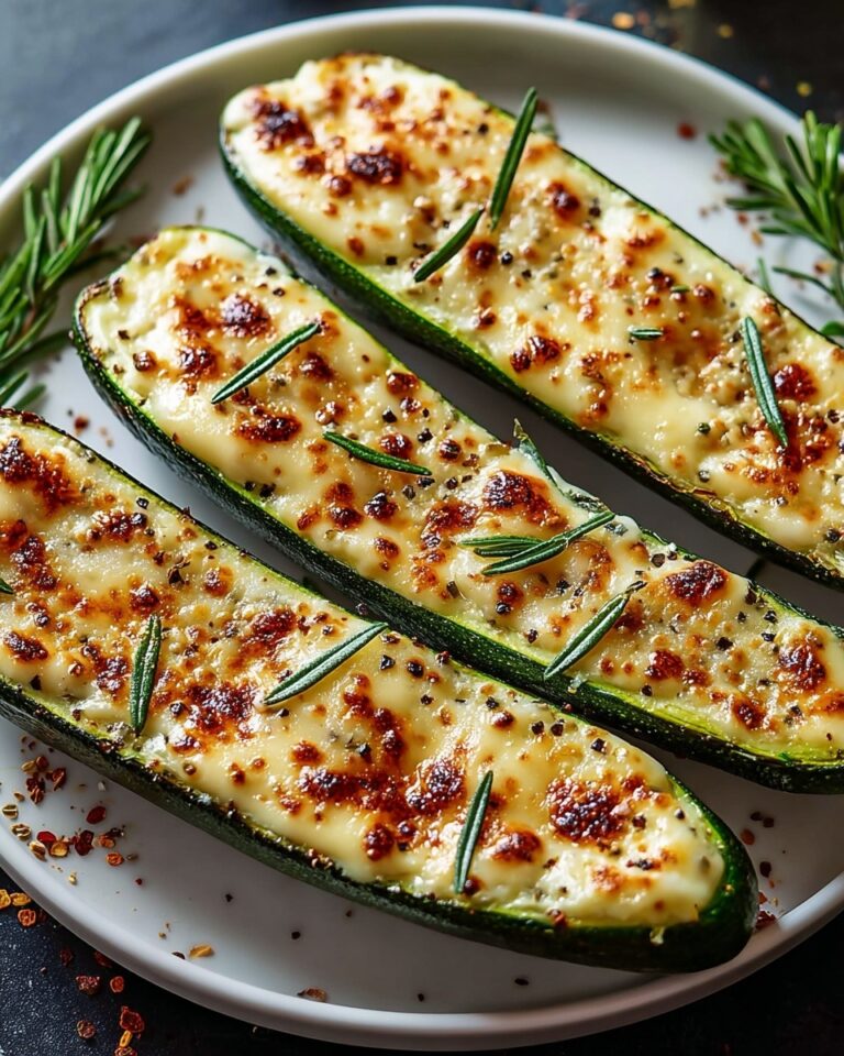 Gourmet Garlic Zucchini Steaks with Cheese Recipe