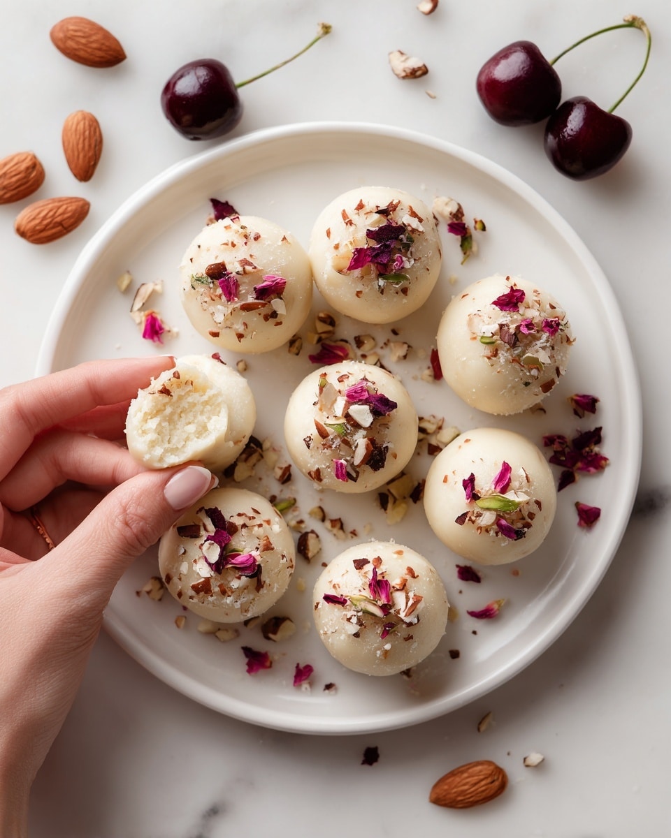 Cranberry Pistachio White Chocolate Truffles Recipe - Recipe Image