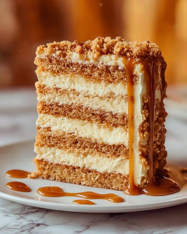 Caramel Crunch Layer Cake Recipe