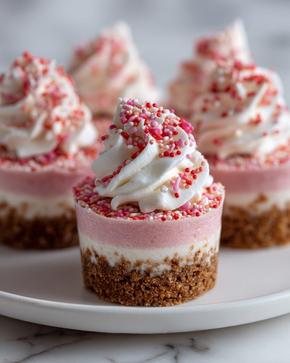 No-Bake Pink Velvet Cheesecake Bites Recipe - Recipe Image