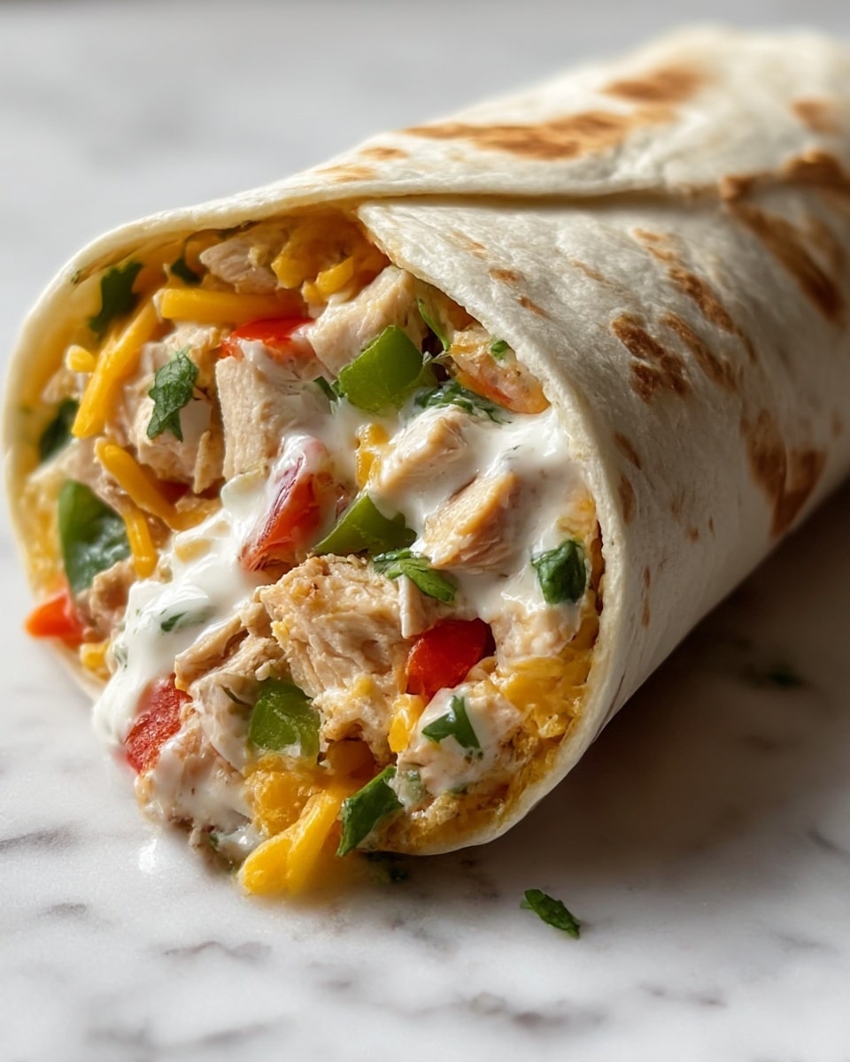 Chicken Bell Pepper Ranch Burritos Recipe - Recipe Image