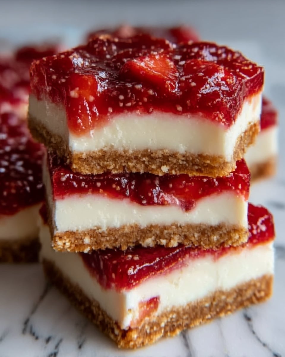 Classic Strawberry Pretzel Salad Bars Recipe - Recipe Image