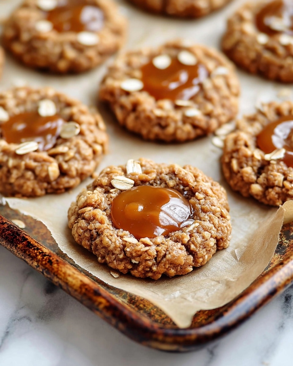 Caramel Oatmeal Cookies with Caramel Chips and Nuts Recipe - Recipe Image