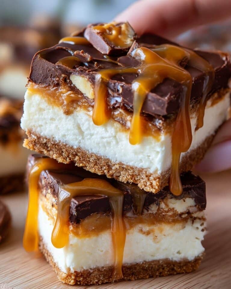 Chocolate Caramel Cheesecake Bars Recipe