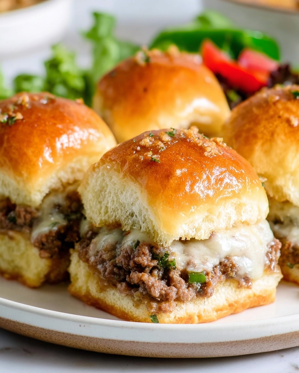 Philly Cheesesteak Sliders Recipe - Recipe Image