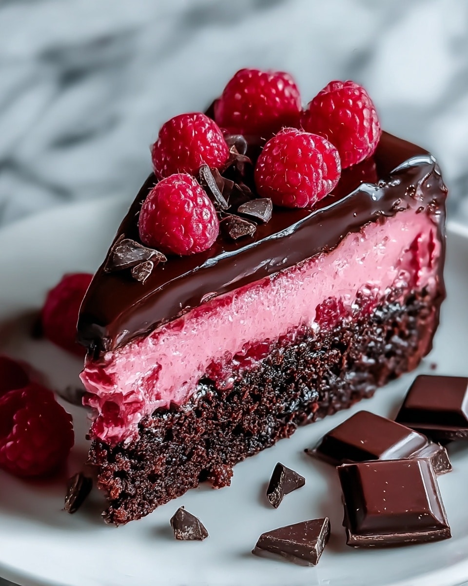 Decadent Dark Chocolate Raspberry Cheesecake Recipe - Recipe Image