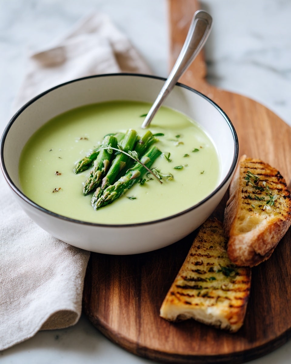 Creamy Asparagus Potato Soup Recipe - Recipe Image